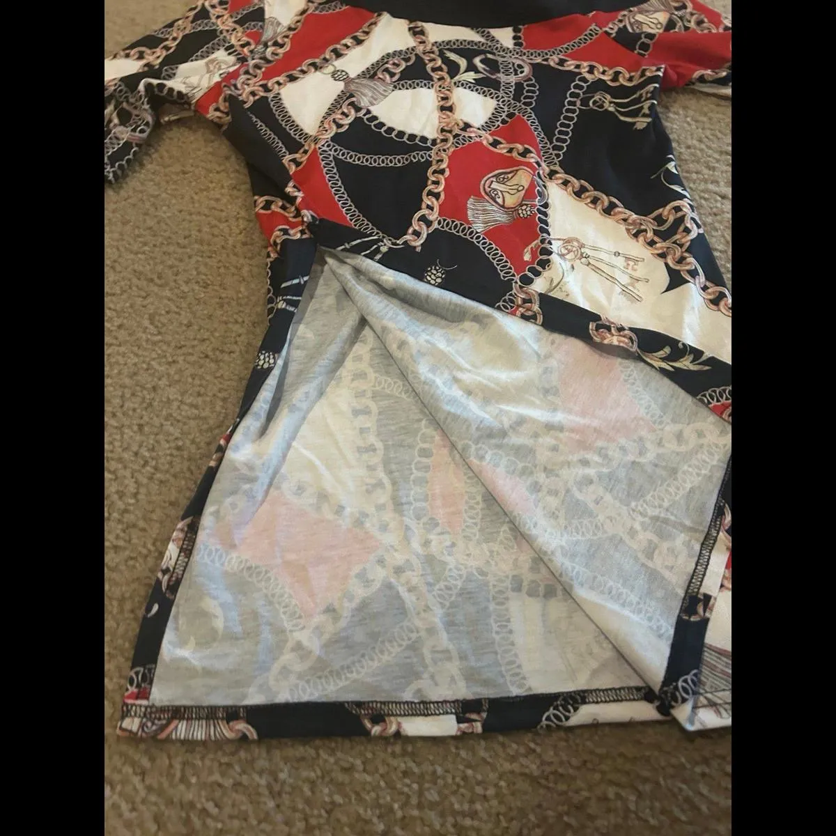 woman tight strechy top with opening on sides 2xl cute Red Size XXL - Image 3