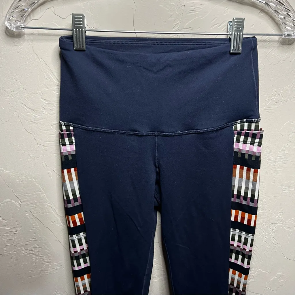 Prana Laye Nautical Tivoli Blue Yoga Tribal Side Pannel Leggings - Image 5