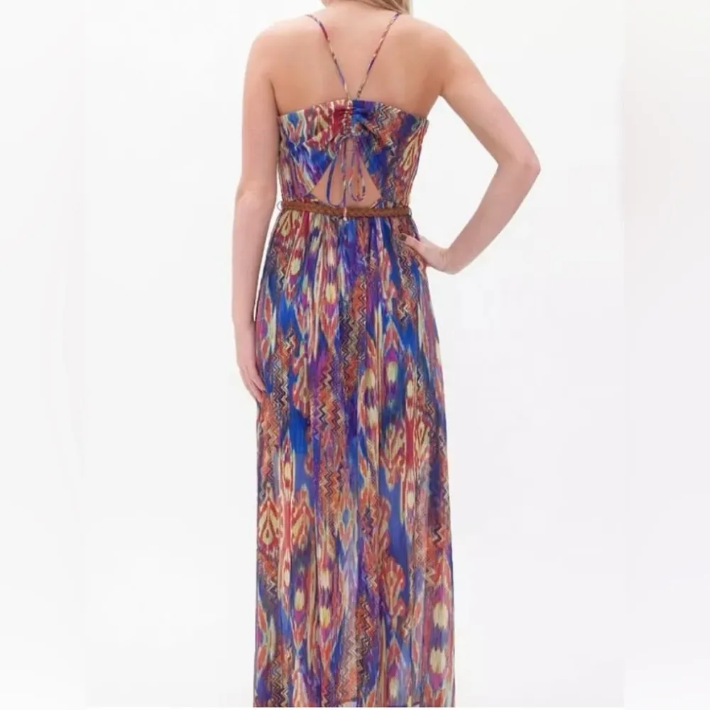 Colorful long summer dress size Medium - Image 2
