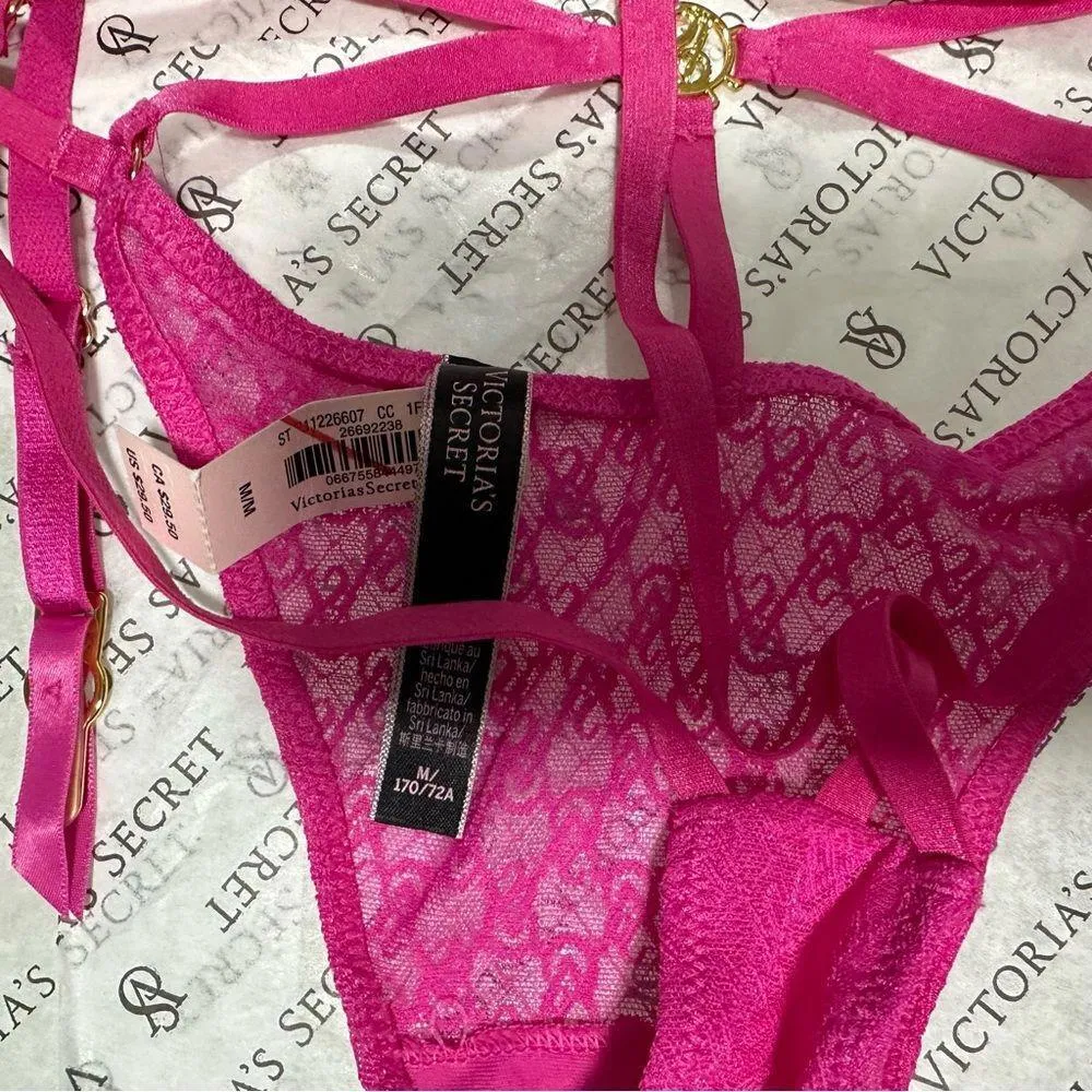 Victoria's Secret Strappy Logo Garter Belt and Panty - Image 7