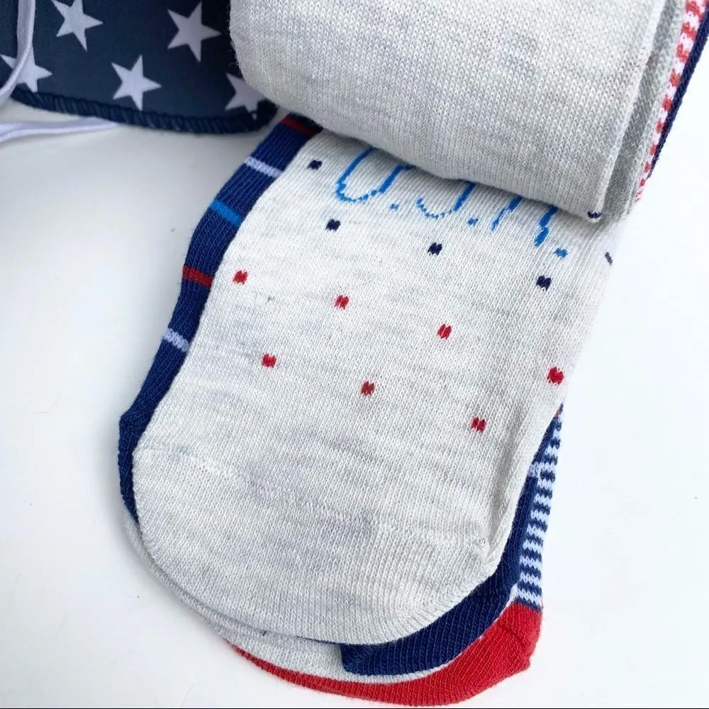 Rae Dunn Patriotic Ankle Socks 10pk Red White Blue NWT - Image 11