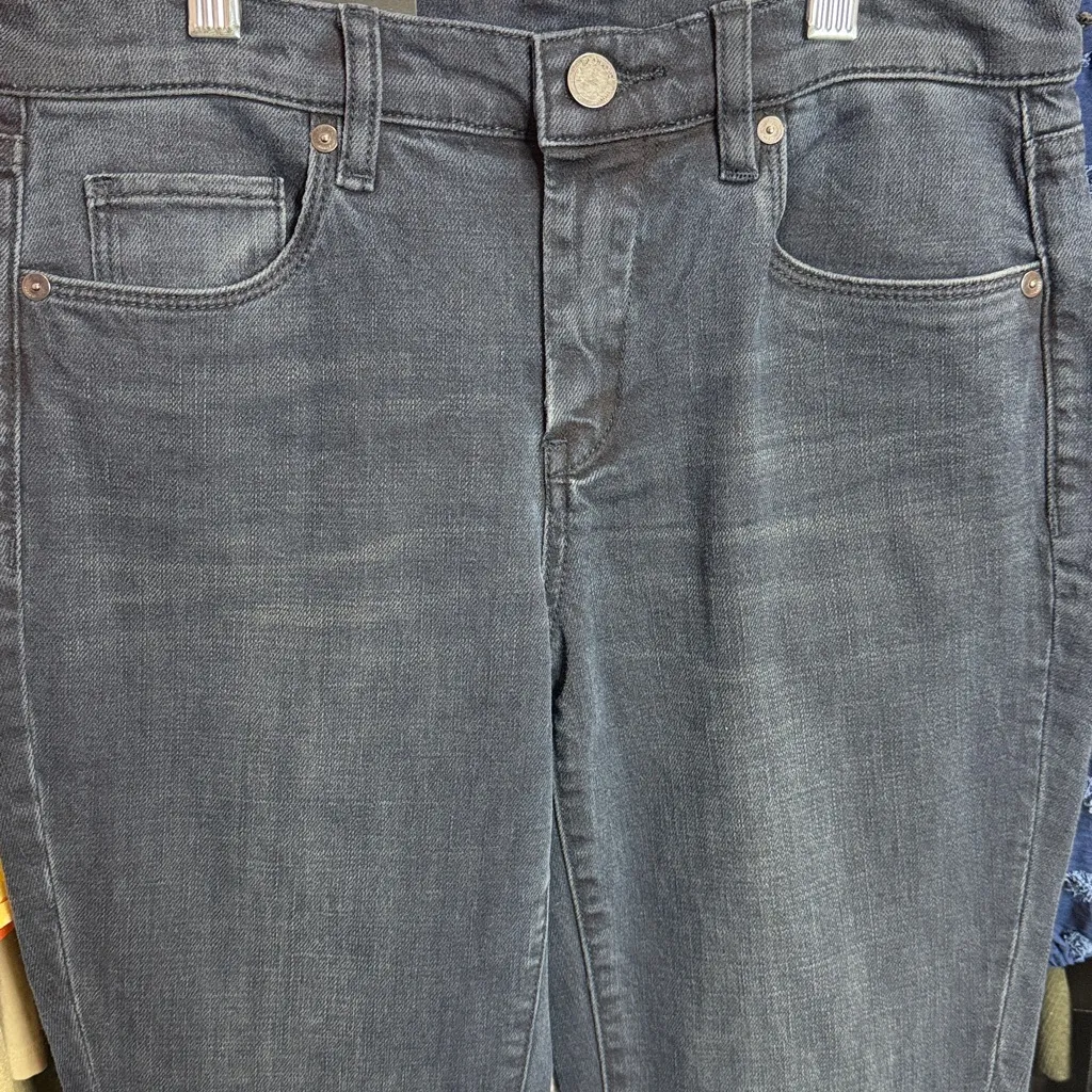 Blank NYC The Bond Mid Rise Skinny Jeans Dark Blue Frayed Legs. Size 27 - Image 3