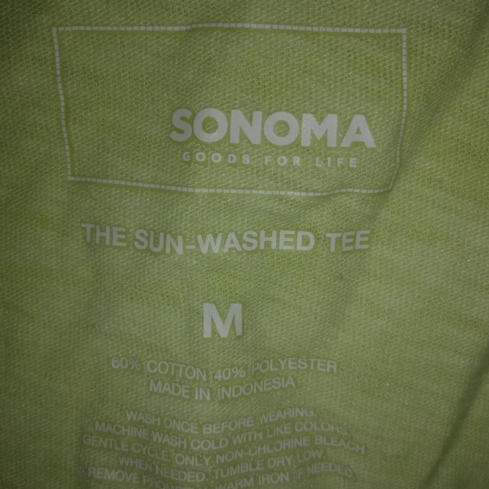 Sonoma XL Lime Sun Washed T Top - Image 4