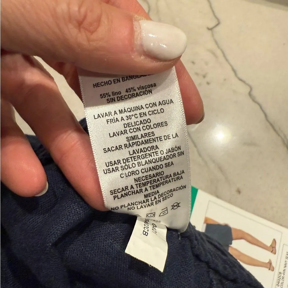 Nautica Women's Linen Blend Pull-On Short (X-Large, Navy Seas) - Image 11