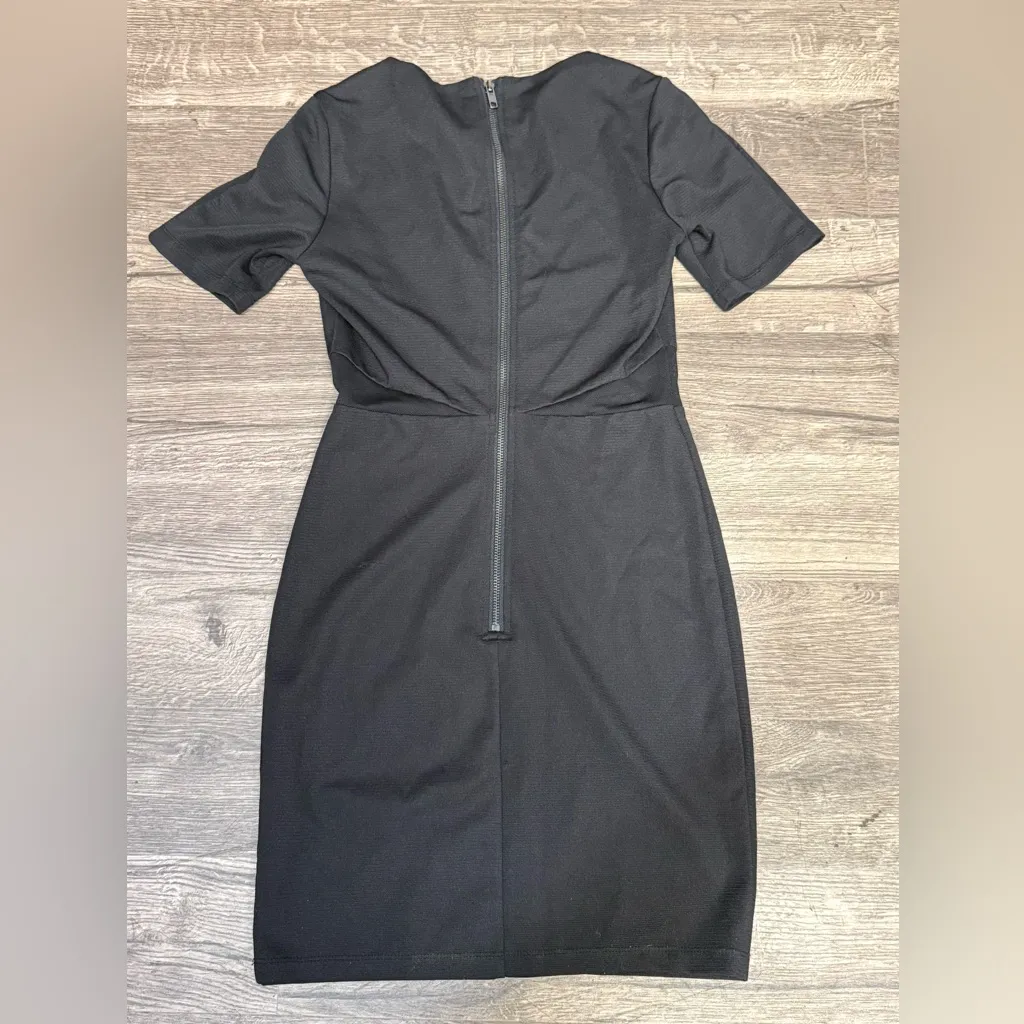 Lucca Couture Classic Black Midi Dress - Image 2