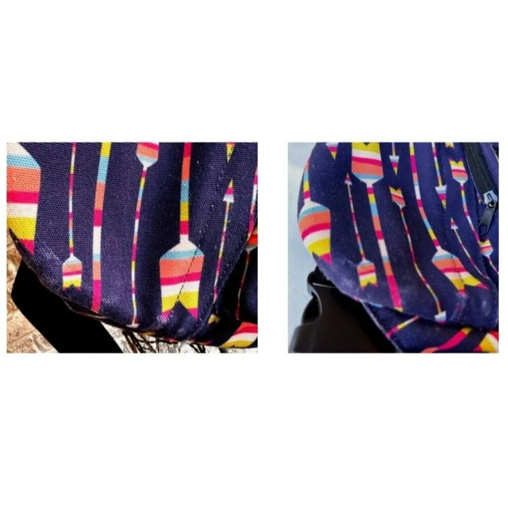 Ambry Nora Sling Bag Crossbody Hiking Backpack Arrow Print Tribal Laptop… Black - Image 12