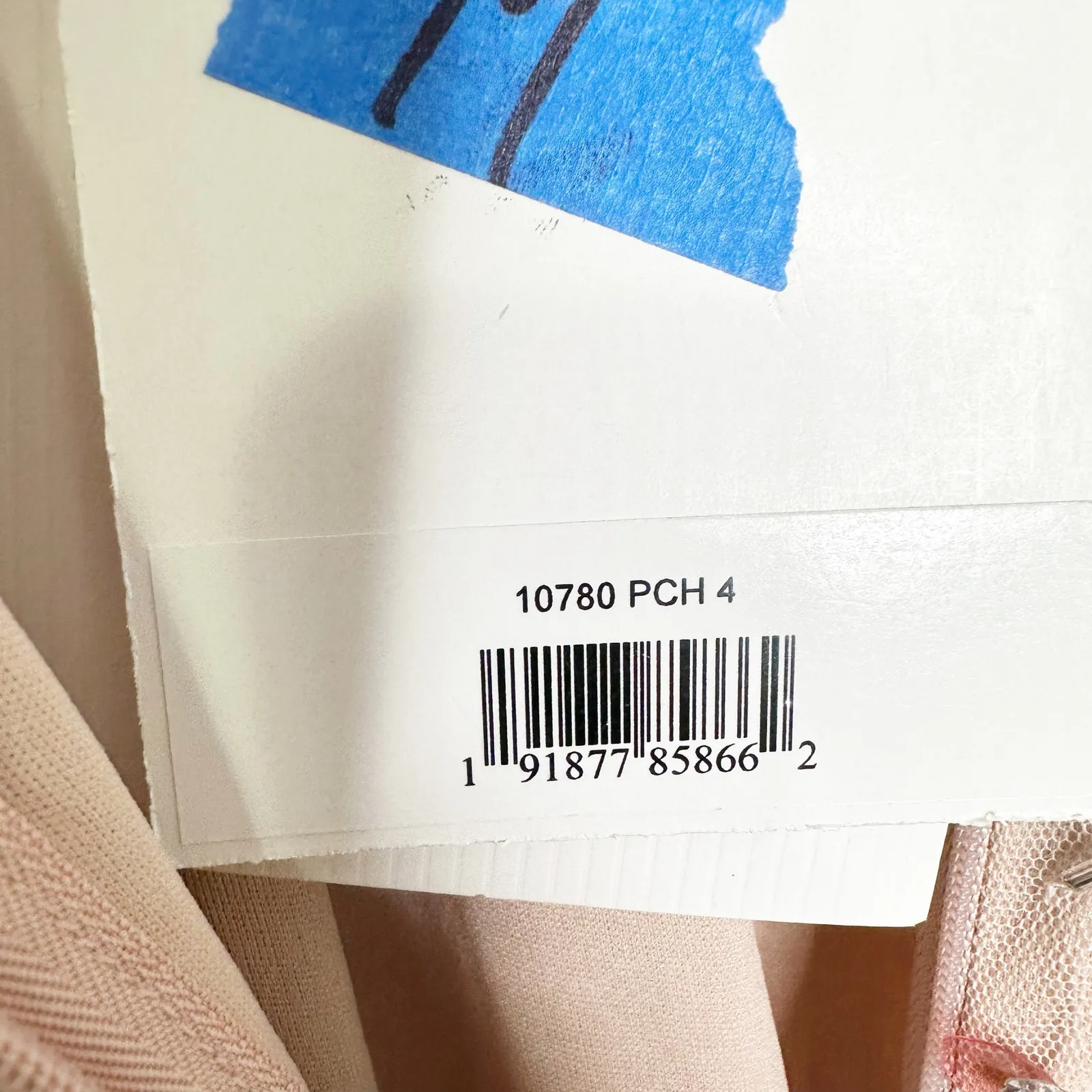 Mac Duggal 10780 Peach Pink Beaded Fitted Column Cocktail Length Gown 4 NEW - Image 9