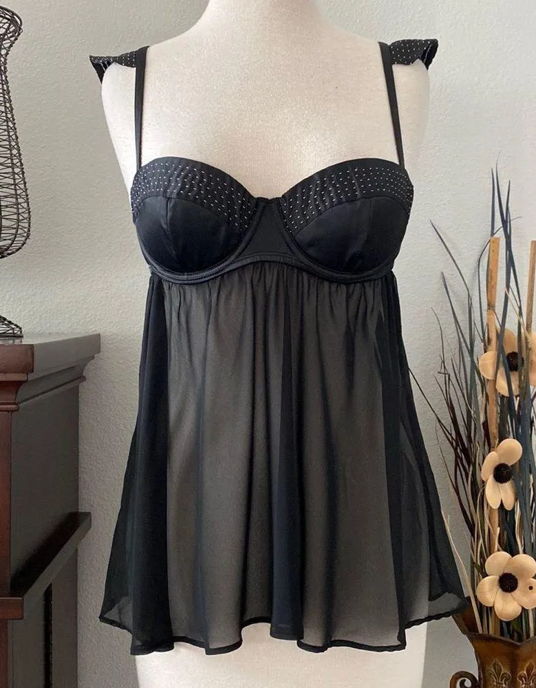 2008 Victoria’s Secret Sexy Little Things Black Babydoll Slip Size 36C - Image 13