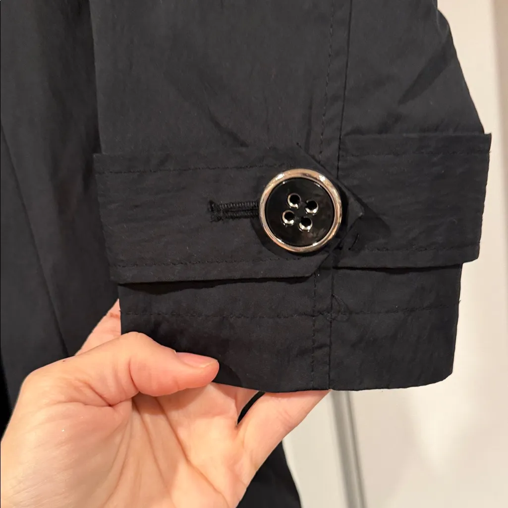 White House Black Market Elegant Black Trench Coat 2 - Image 5