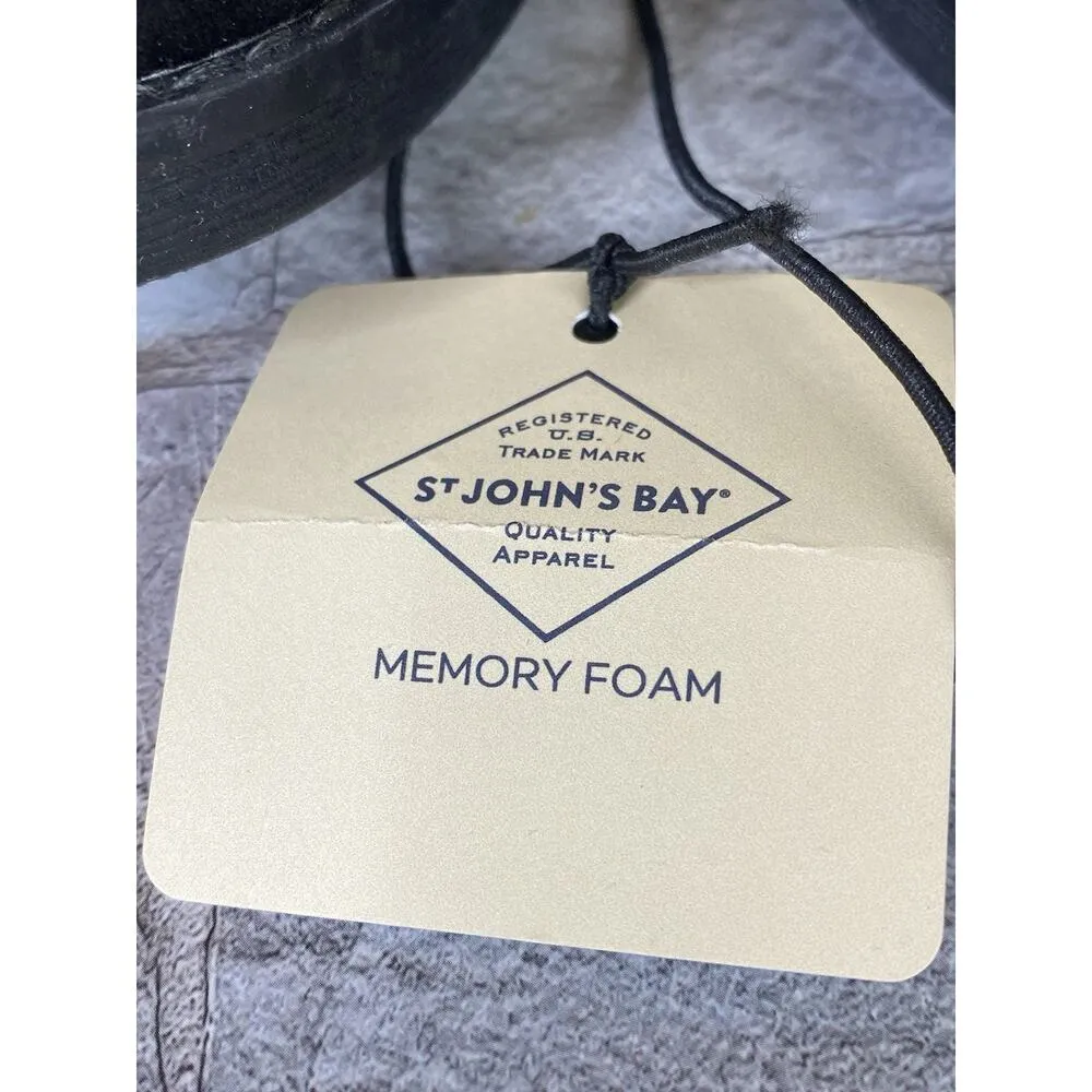 NWT $65 Women's St. John's Bay SHAE Stacked Heel Lace Up Boots - Black - 7.5 - Image 4