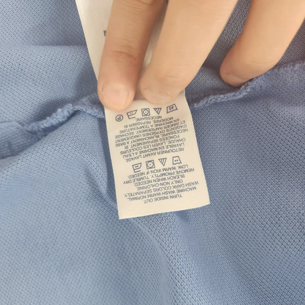 Lands' End Short Sleeve Banded Mesh Polo True Blue Size 1X Collar Career NWOT - Image 12