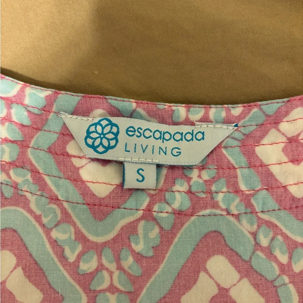 Escapada Pink and Blue Blouse Vibrant Top - Image 2