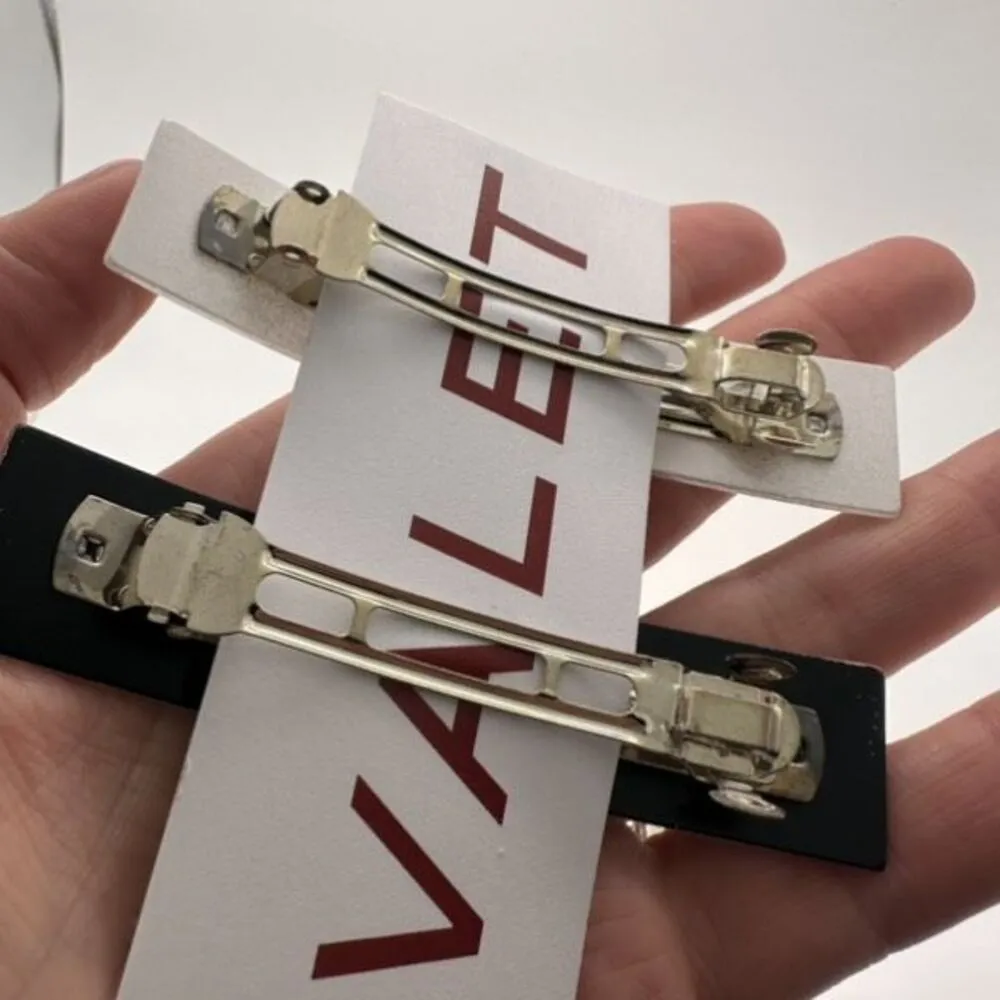 NWT Valet Studio Minnie Clips Silver White glittery ‎ glitter metallic - Image 8