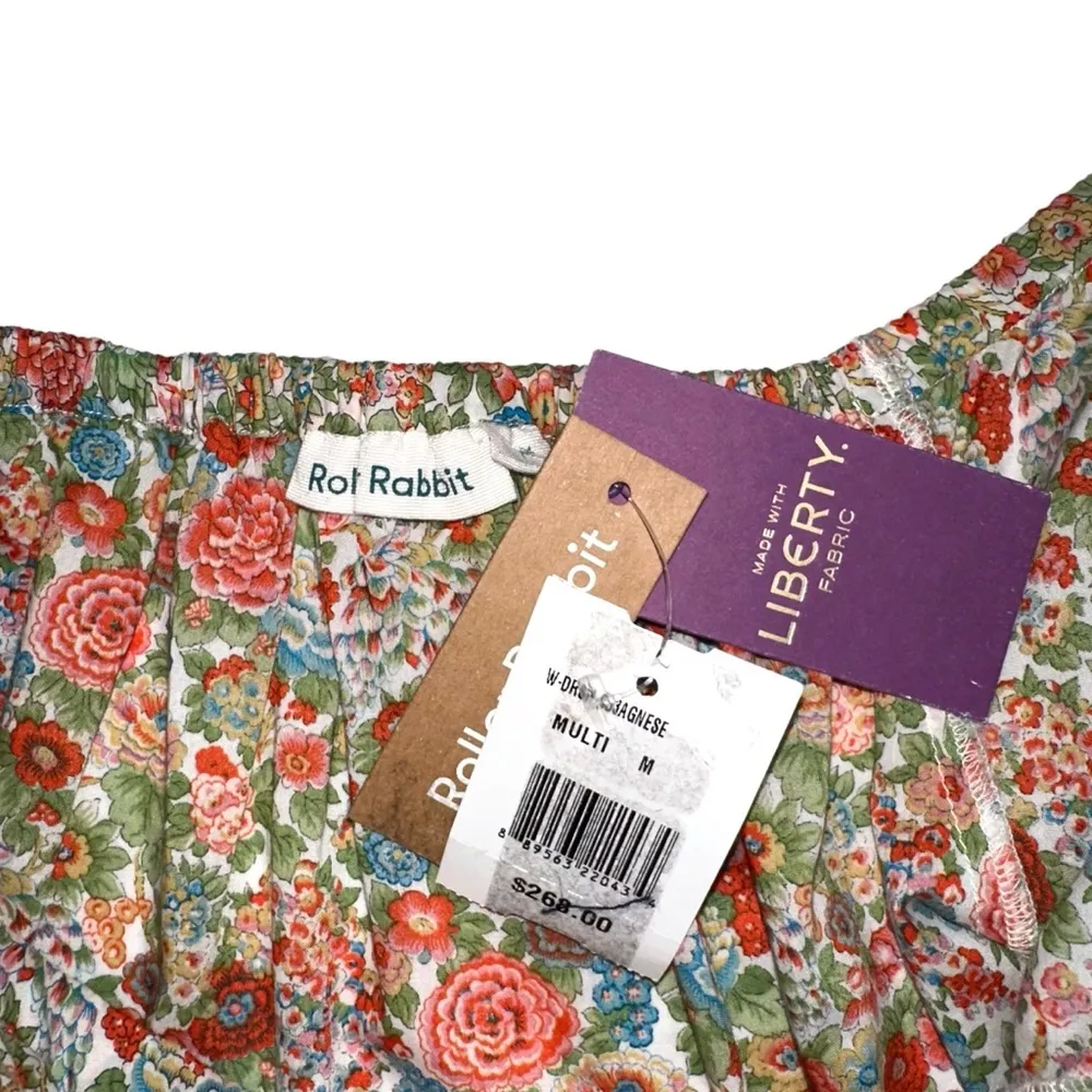 NWT Roller Rabbit Liberty Fabric Agnese Elysian Day Floral Midi Dress MEDIUM - Image 5