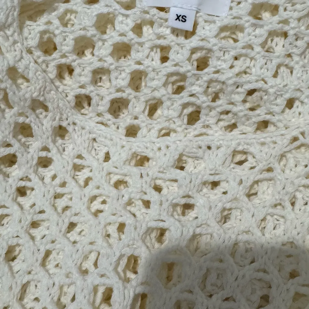 Superdown Ivory Crochet Knit Top - Image 2