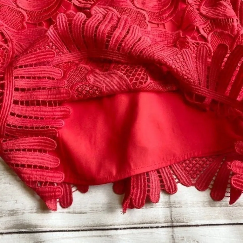 BB Dakota RSVP Red Lace Bodycon Lowe Dress Sz 2 - Image 6
