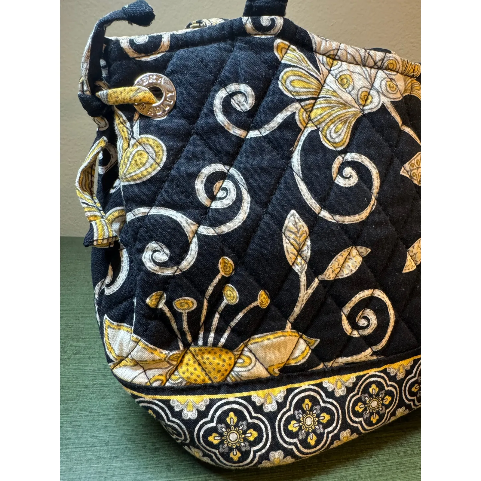 Vera Bradley Retired Yellow Bird Pattern Small Bucket Bag - Image 2