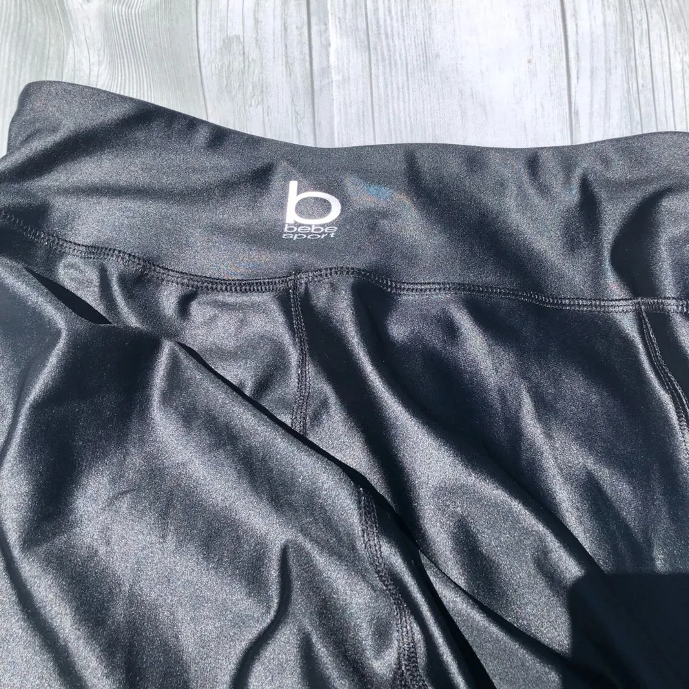 BEBE Sport Leggings with Mesh sides Black Size Medium - Image 6