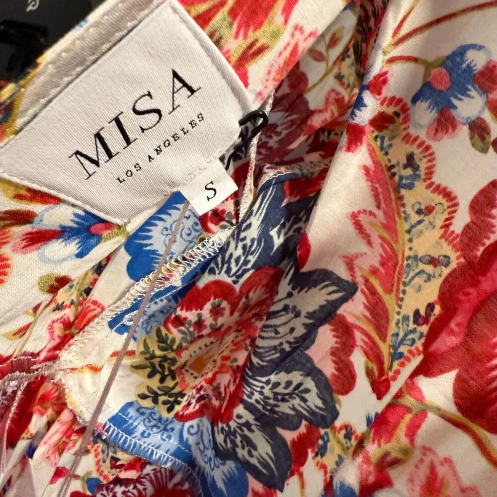 Misa Los Angeles Bohemian Open Tie Back Honor Floral Mini Dress S NWT $355 - Image 3