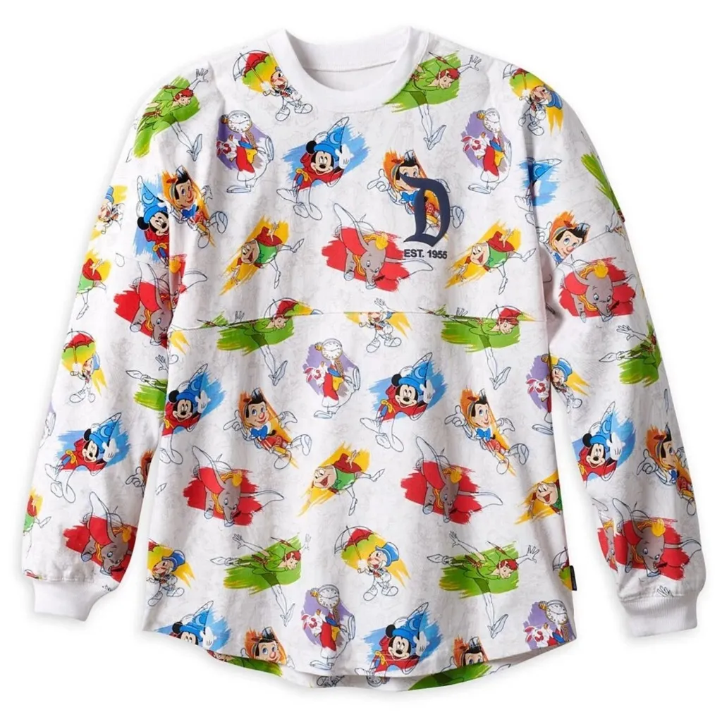 Disney Parks Ink & Paint Spirit Jersey featuring classic animated characters White Size M - Image 3