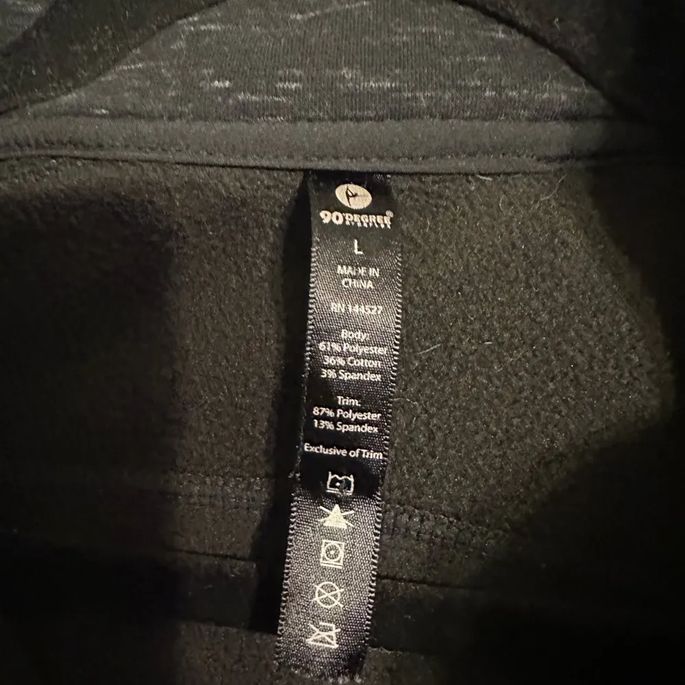 90 Degree By Reflex Black Hoodie‎ Size L - Image 2