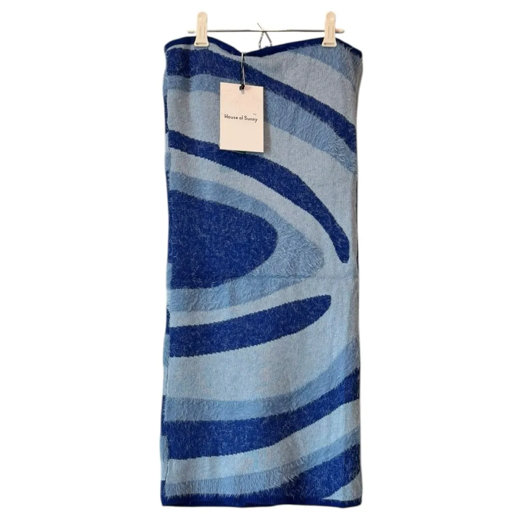 House of Sunny Spice Hockney Strapless Tube Mini Dress in Klein Blue, Small, NWT Blue Size 4 - Image 7