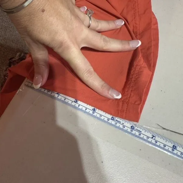 Vintage Columbia Women’s Utility Nylon Cargo Shorts Size L‎ Attached Belt Orange - Image 8