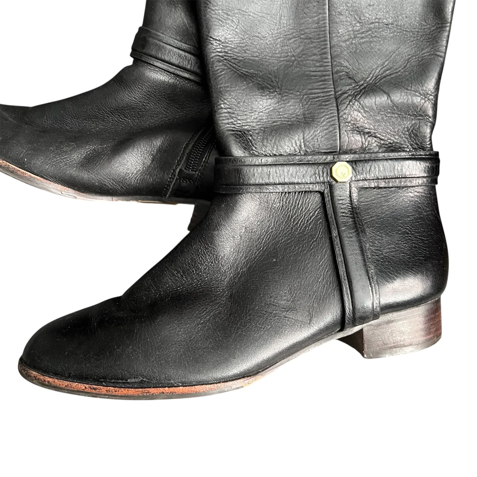 Loise et Cie Leather Boots Womens 7.5 Coquette City Chic Trendy Quiet Luxury - Image 8