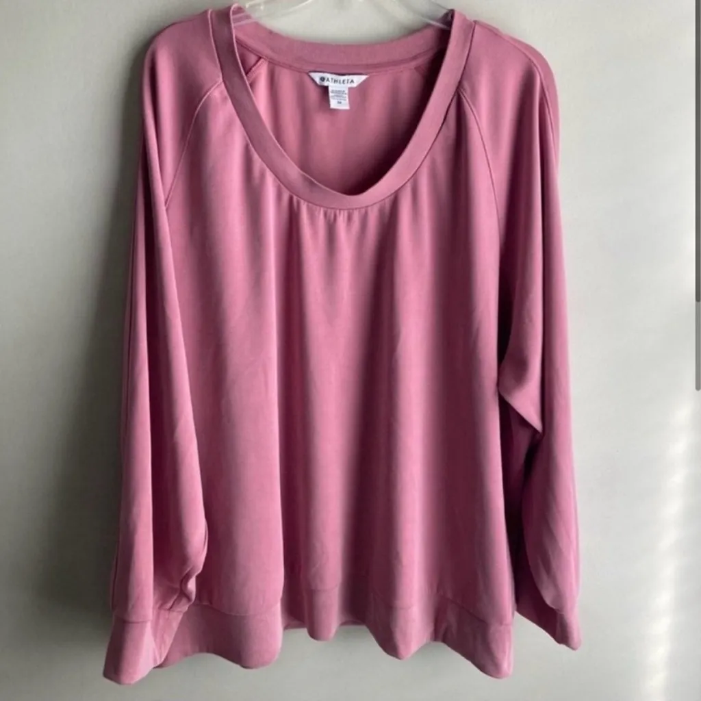 Athleta Seasoft Mauve Pink Sweatshirt 3X - Image 2