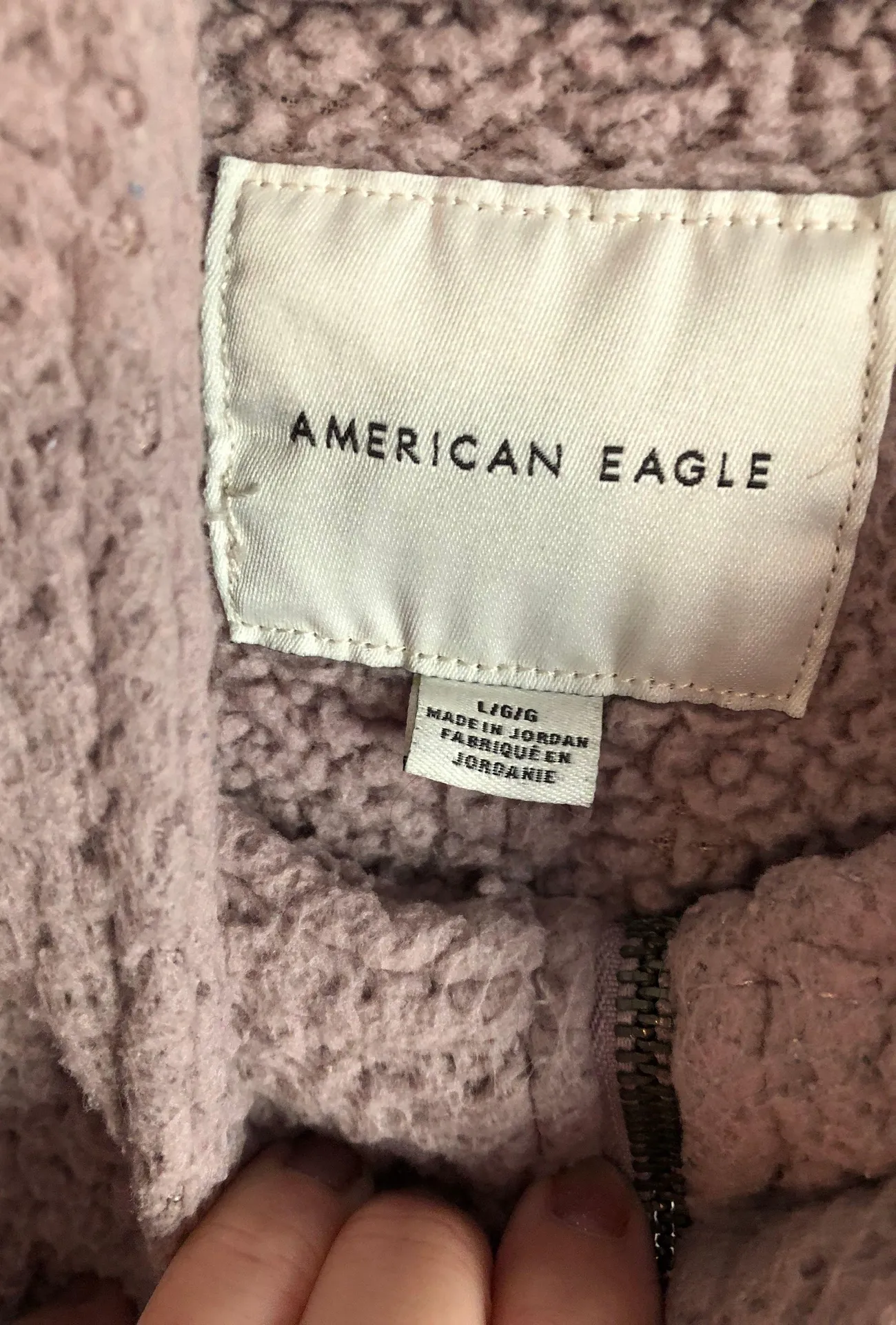 American Eagle Womens Sherpa Fleece Jacket Size L - Image 4