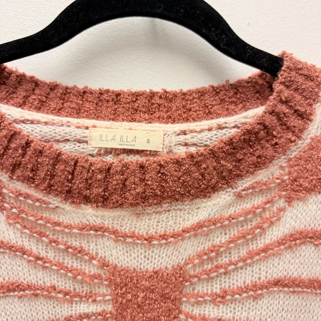 Illa Illa Marley Brown & Cream Patterned Sweater | Size Small - Image 5