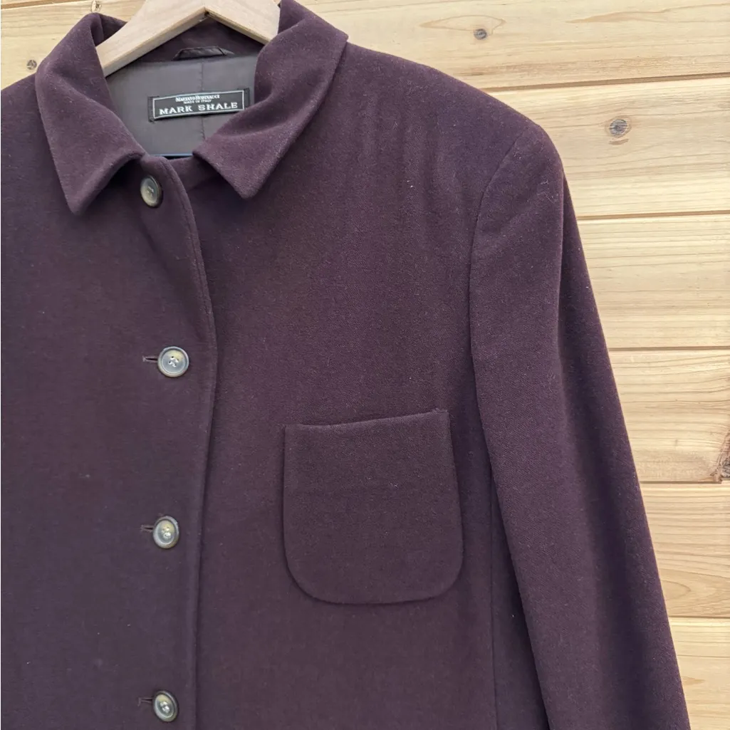 Vintage Mark Shale Mariano Rubinacci Medium Purple Wool Angora Blazer Jacket - Image 3