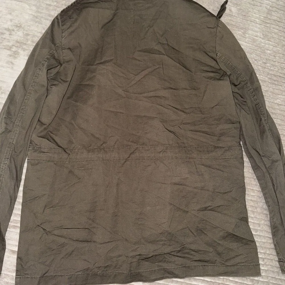 Heart Hips Military Jacket Women S Utility Cargo Field OuterWear Green‎ Full Zip - Image 4