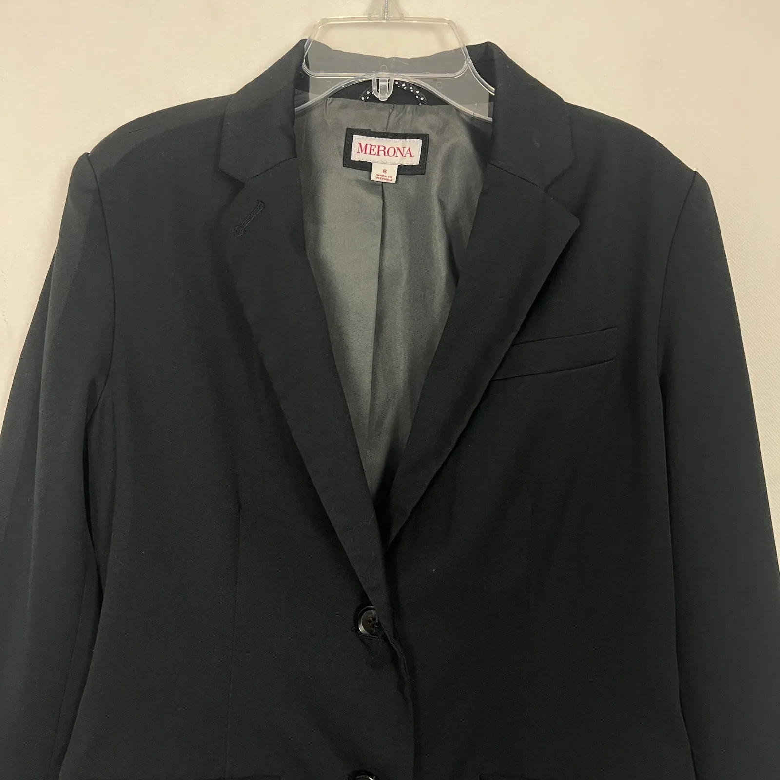 Merona Women's Black Blazer Jacket Size 6 - Image 3