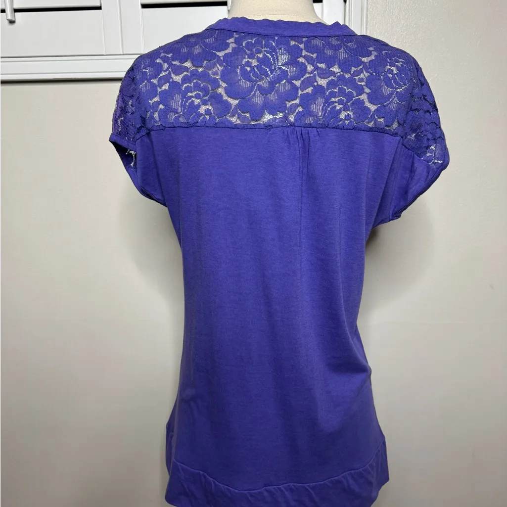 Canyon River Blues Women's Purple Too with Lace Insets Blouse - Image 3