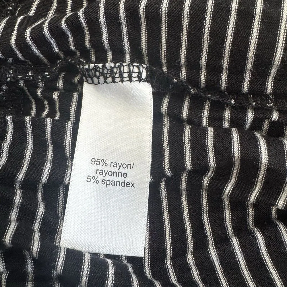Maurices 24/7 Womens Dress Sz Small Stripe Midi Short Sleeve Preppy Minimalist - Image 15