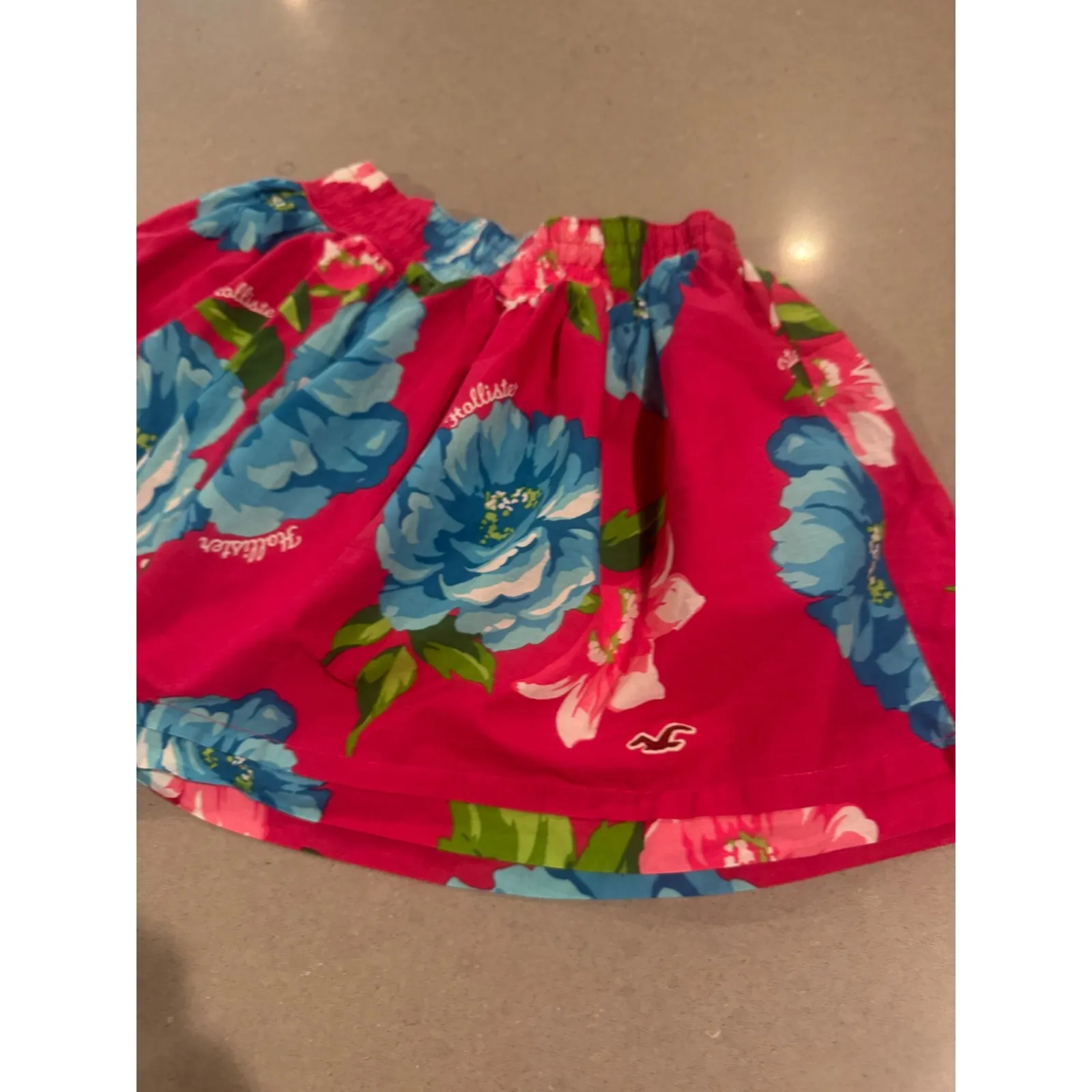 Hollister y2k Floral Mini Skirt Pink Blue Women's‎ Medium Casual Summer - Image 3