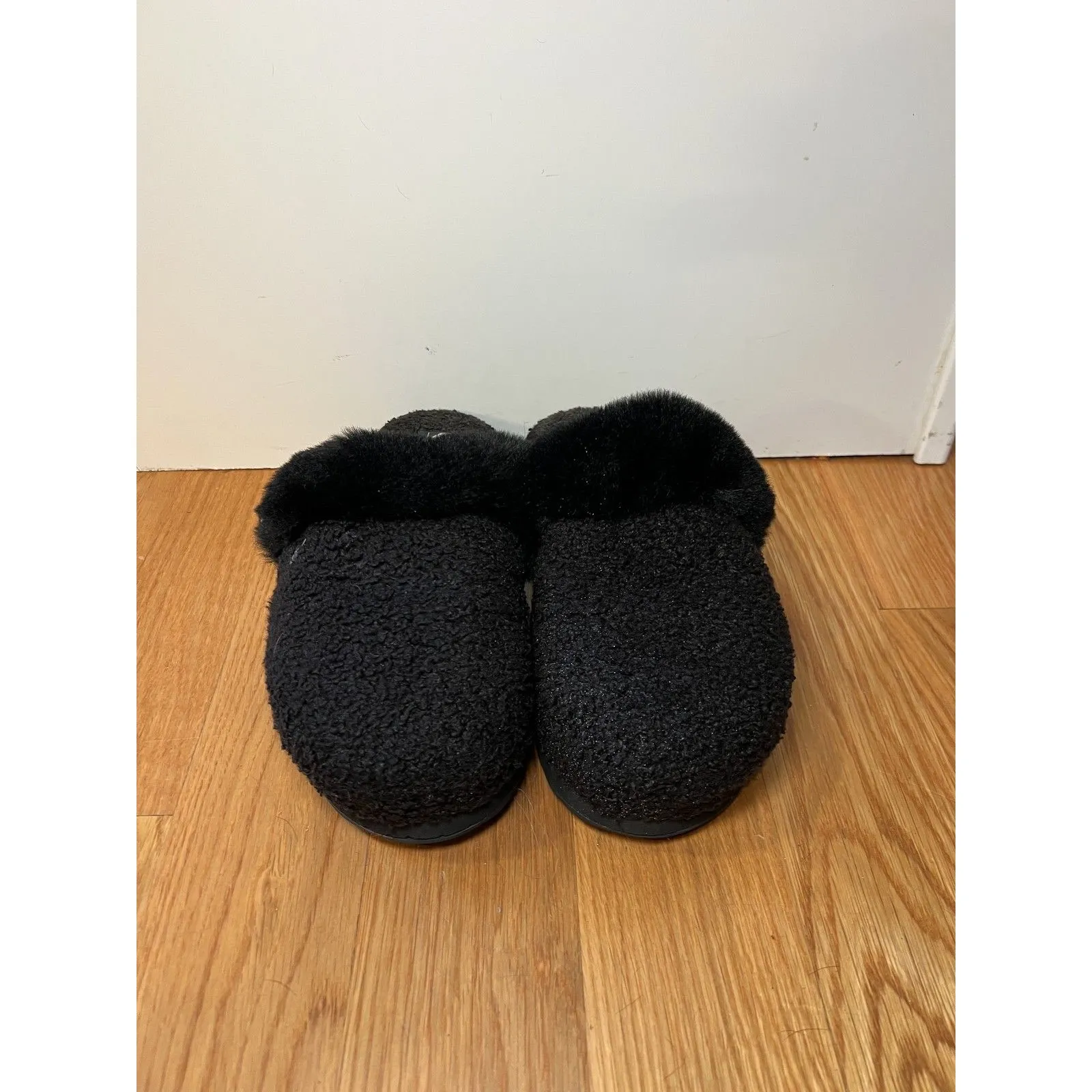 Koolaburra by UGG Shoes Womens Size 8 Teddy Furry Sherpa Slippers Cozy Mule Black - Image 2
