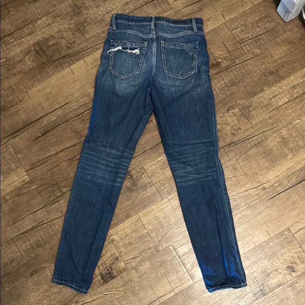 Buckle Distressed Mom Jeans - Image 3
