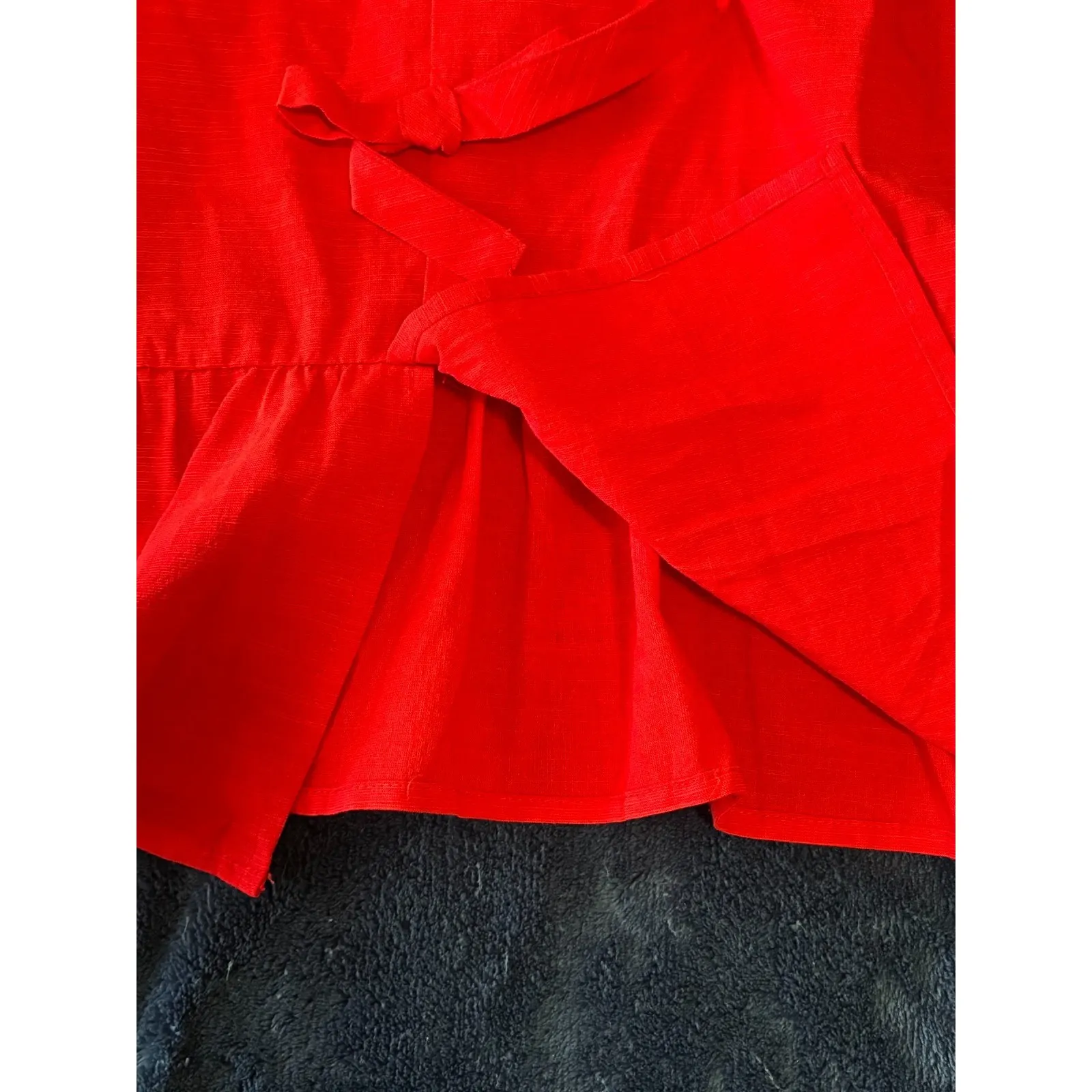 Zesica Sleeveless Blouse with Peblum Waist‎ and Bows NWT Size XL (P11) Red - Image 8