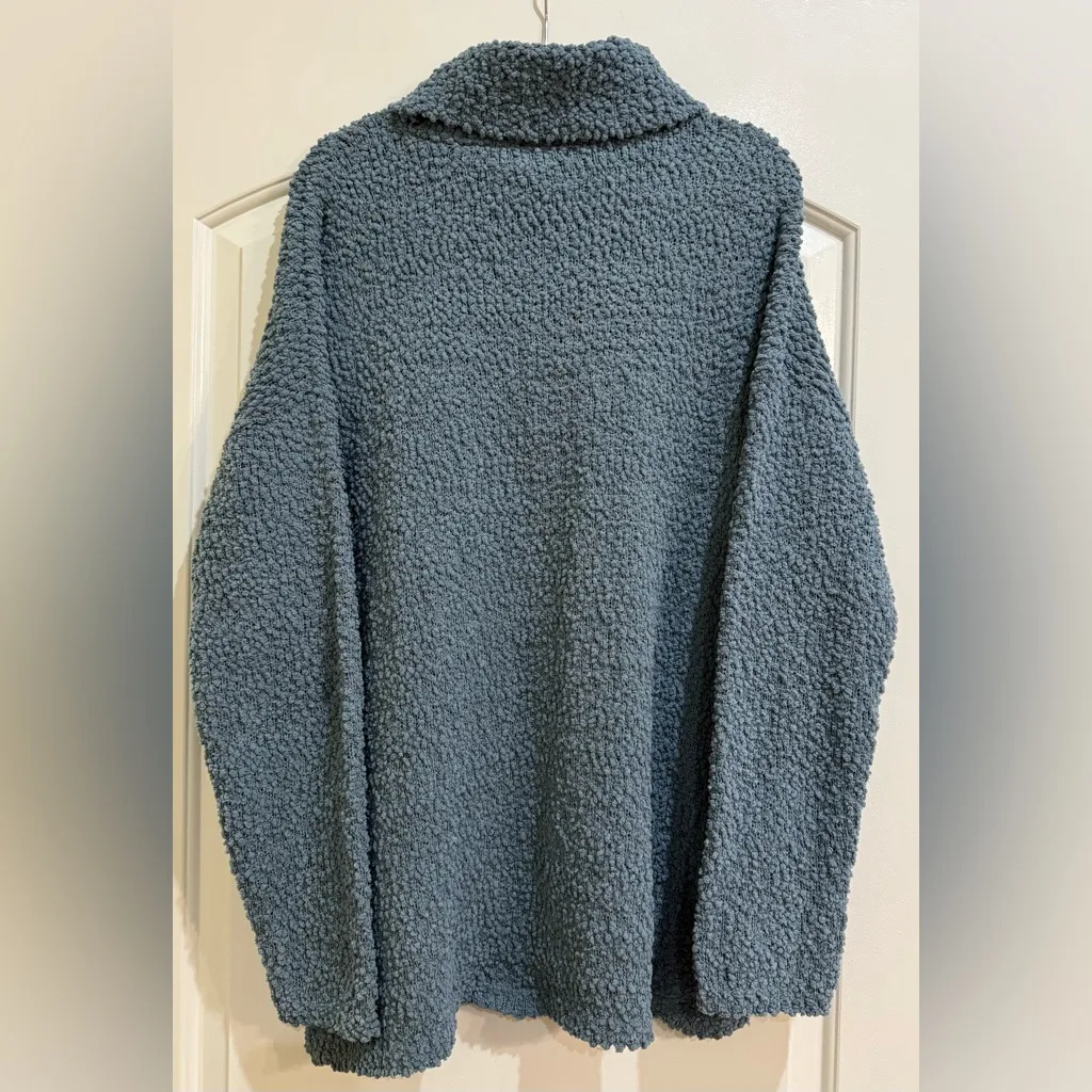 Wallpapher Popcorn Blue/Gray Cowl Neck Sweater Size XL - Image 2