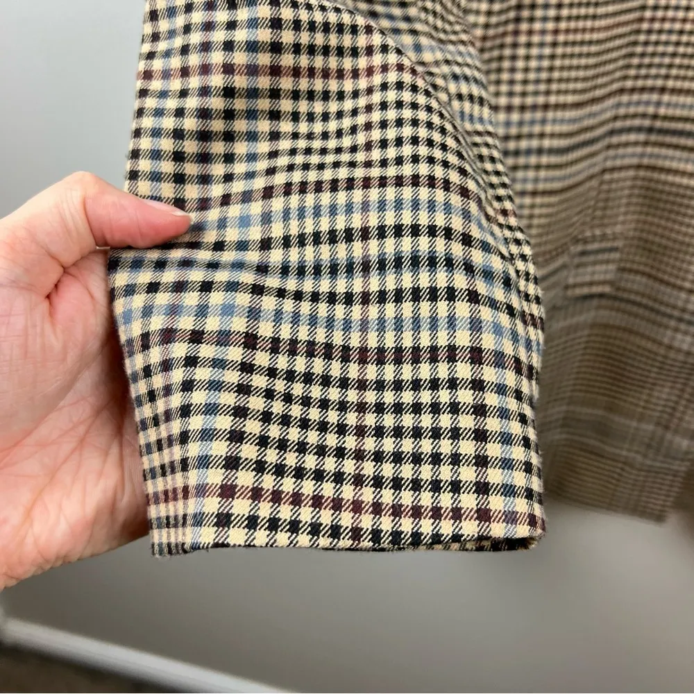 BB Dakota  Check This Out Oversized Blazer Jacket Brown Plaid Longline Academia - Image 5