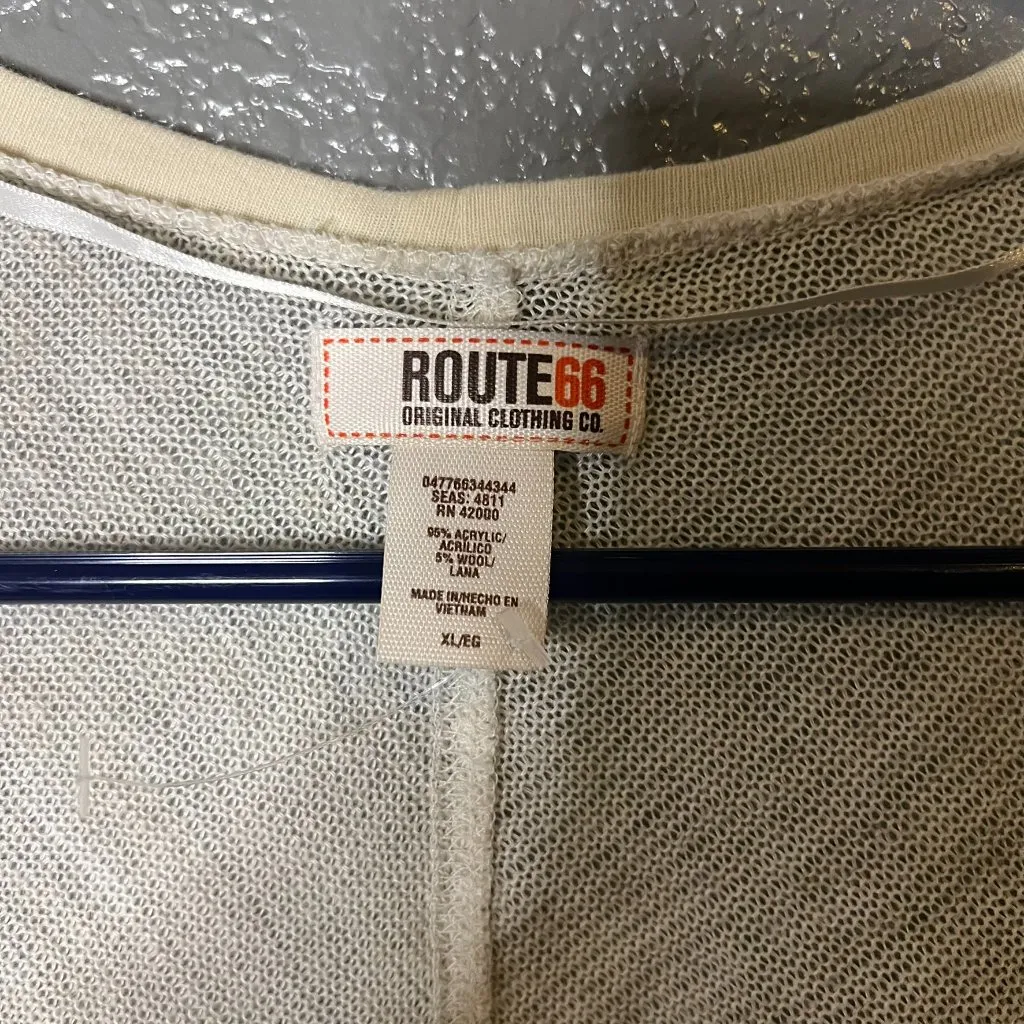 Route 66 Elegant Cream Lightweight Cardigan, Size XL - Image 4