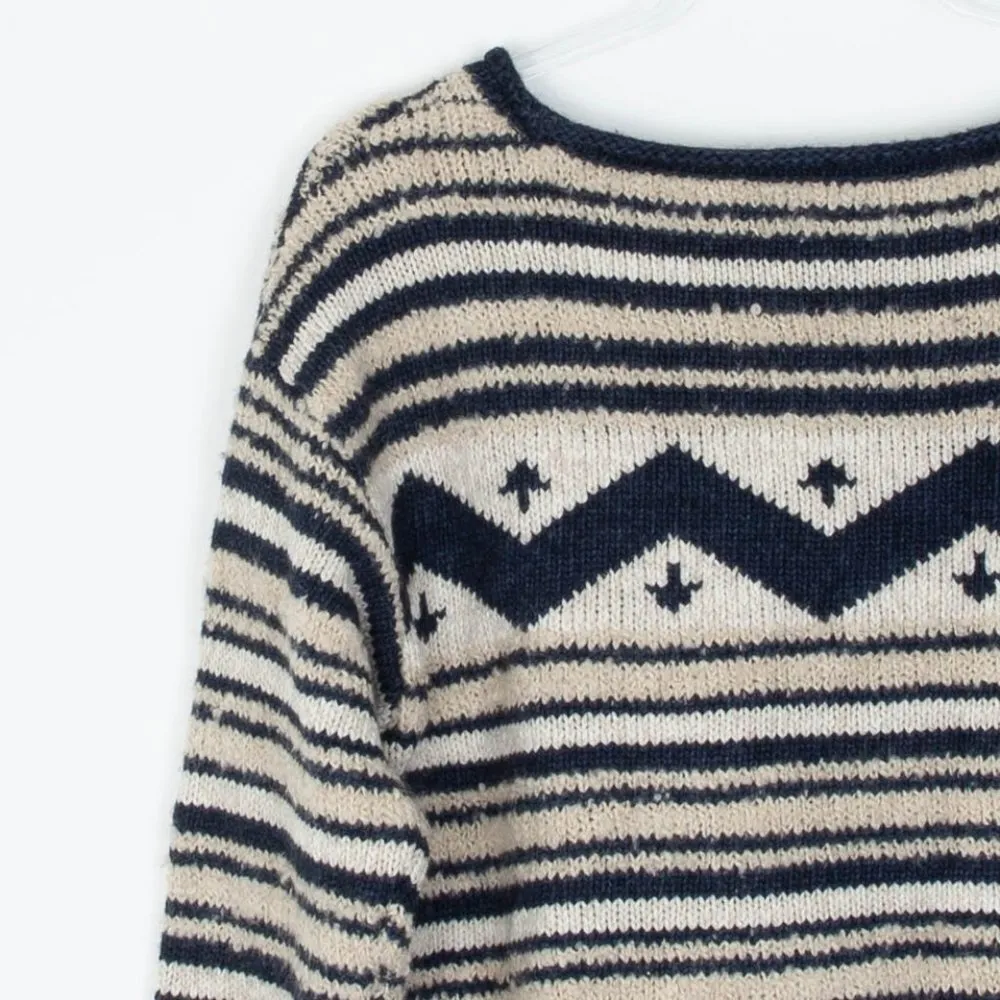 Lauren Ralph Lauren Chevron Striped Wool‎ Blend Sweater Size XL Fair Isle Nordic - Image 6