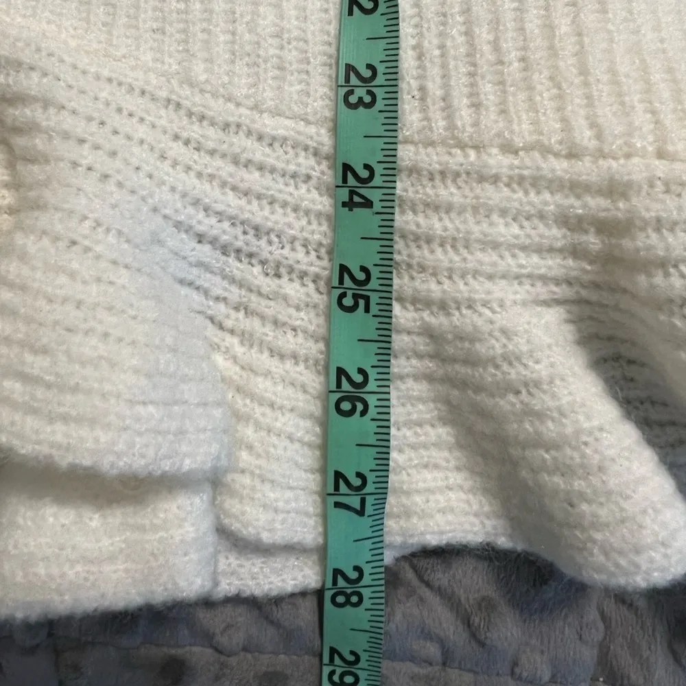 KAARI blue 3X women’s curvy ruffle hem long sleeve ivory sweater soft plus NWT - Image 10