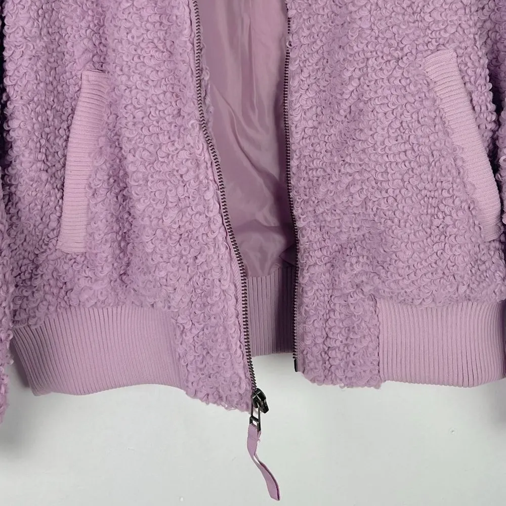NWOT Universal Thread Collared Sherpa Bomber Jacket Mauve Magic Size Small S2232 - Image 6