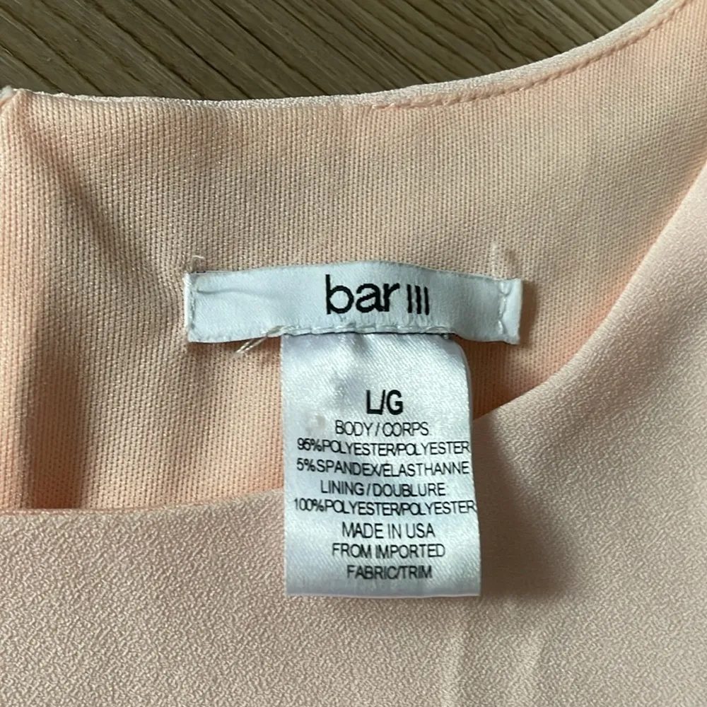 Bar III Women Bell Sleeved Shift Dress Ballet Pink Size L Lined Cocktail Flowy - Image 6