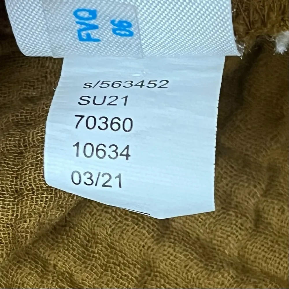 Lou & Grey Triple Cloth Gauze Mini Dress S Brown Coastal Beach Granola Girl - Image 7