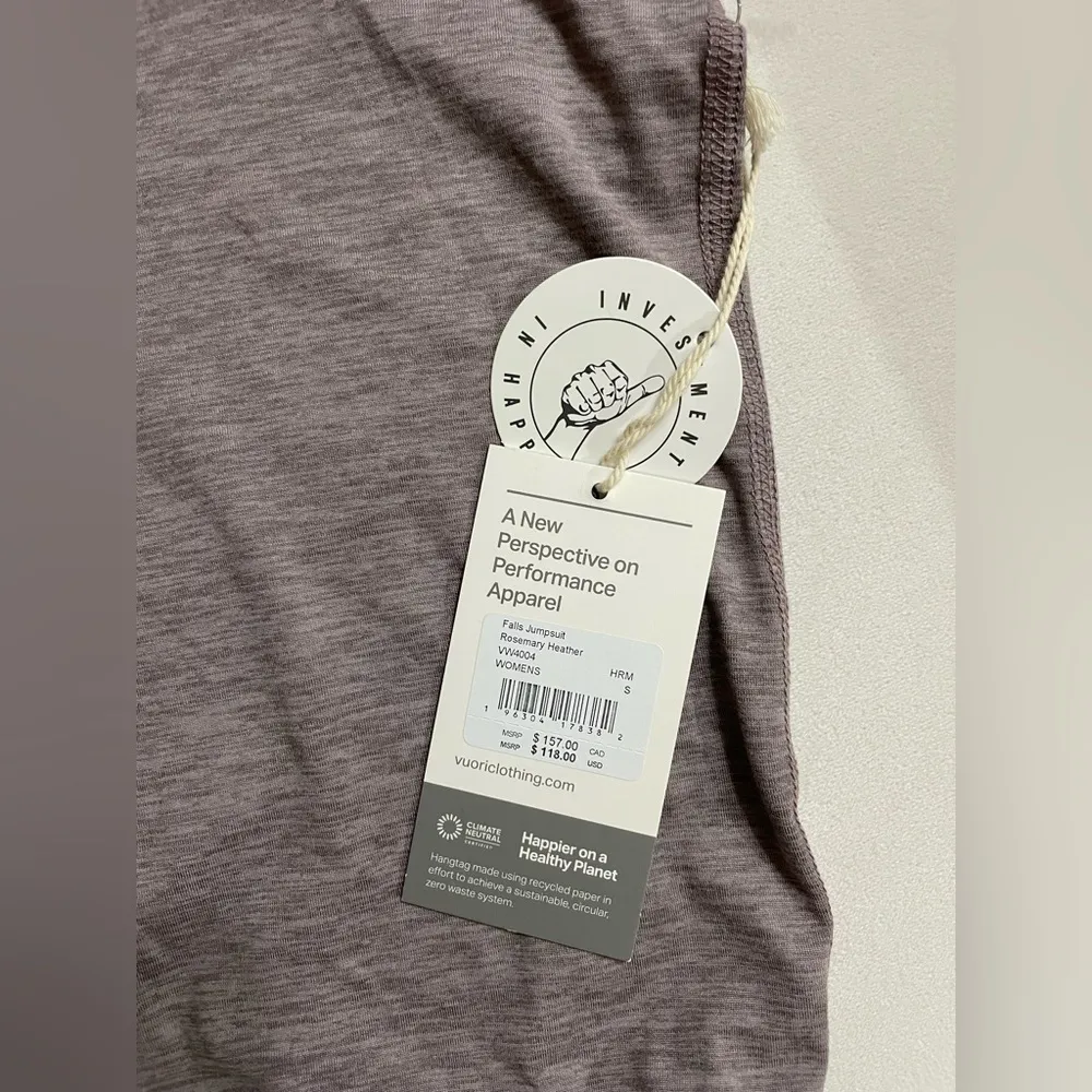 NWT Vuori Falls Jumpsuit in a Rosemary Heather Size S - Image 7
