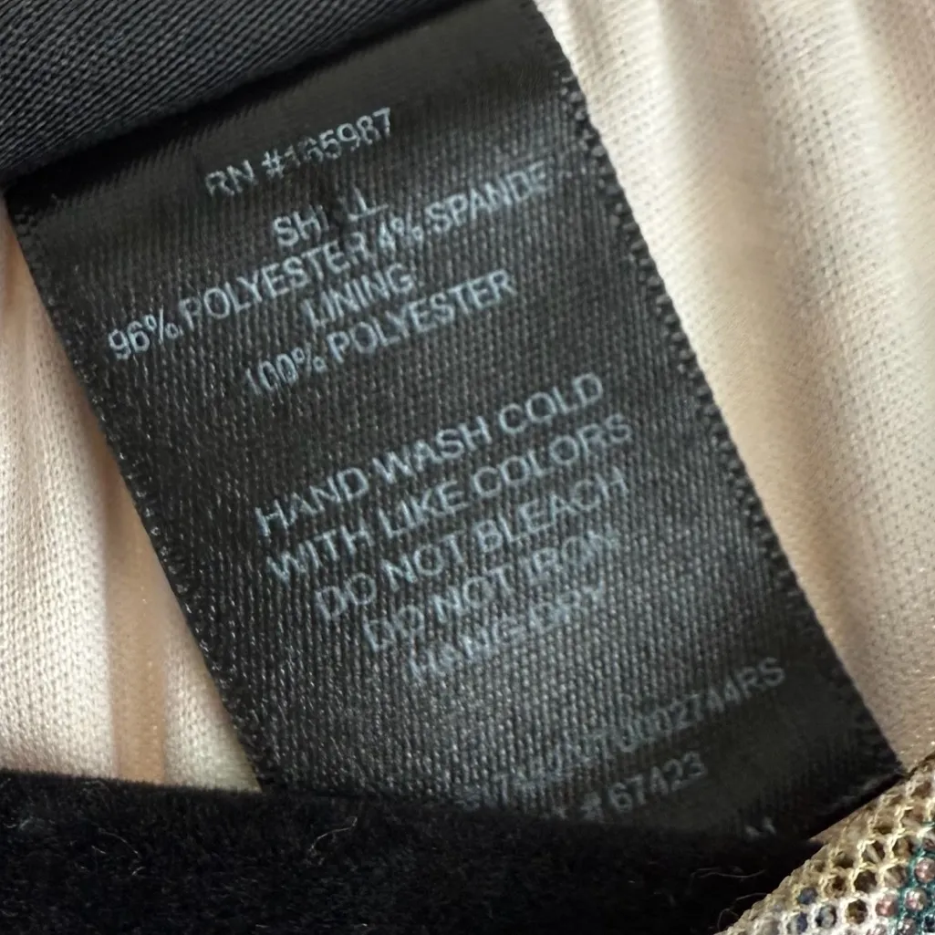 Floral Paisley Peasant Dress Smocked Waist Flowy Long Sleeve Women’s Size 12 - Image 8